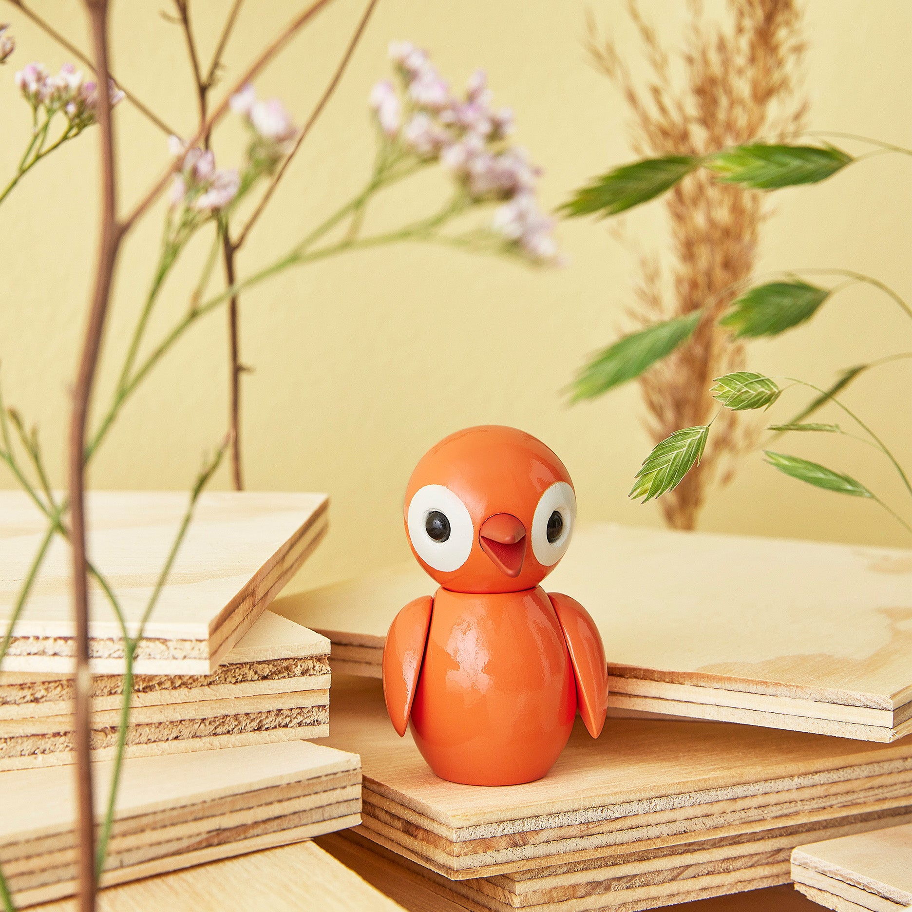 Spring Birds Optimistic Orange